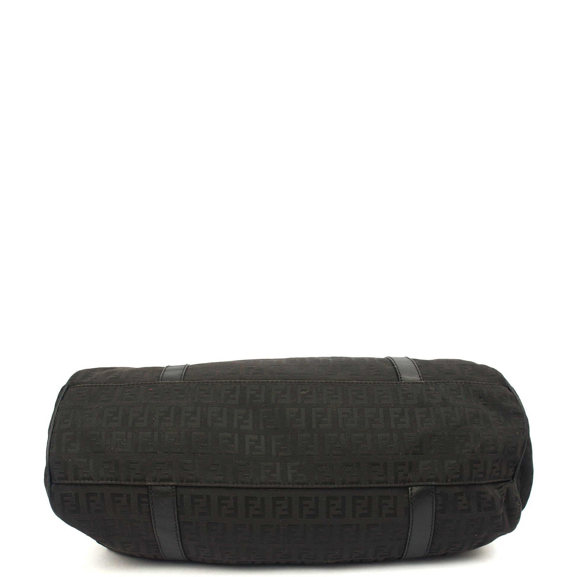 Fendi Shoulder Bag Zucca Tote in Black, Fabric — Top View