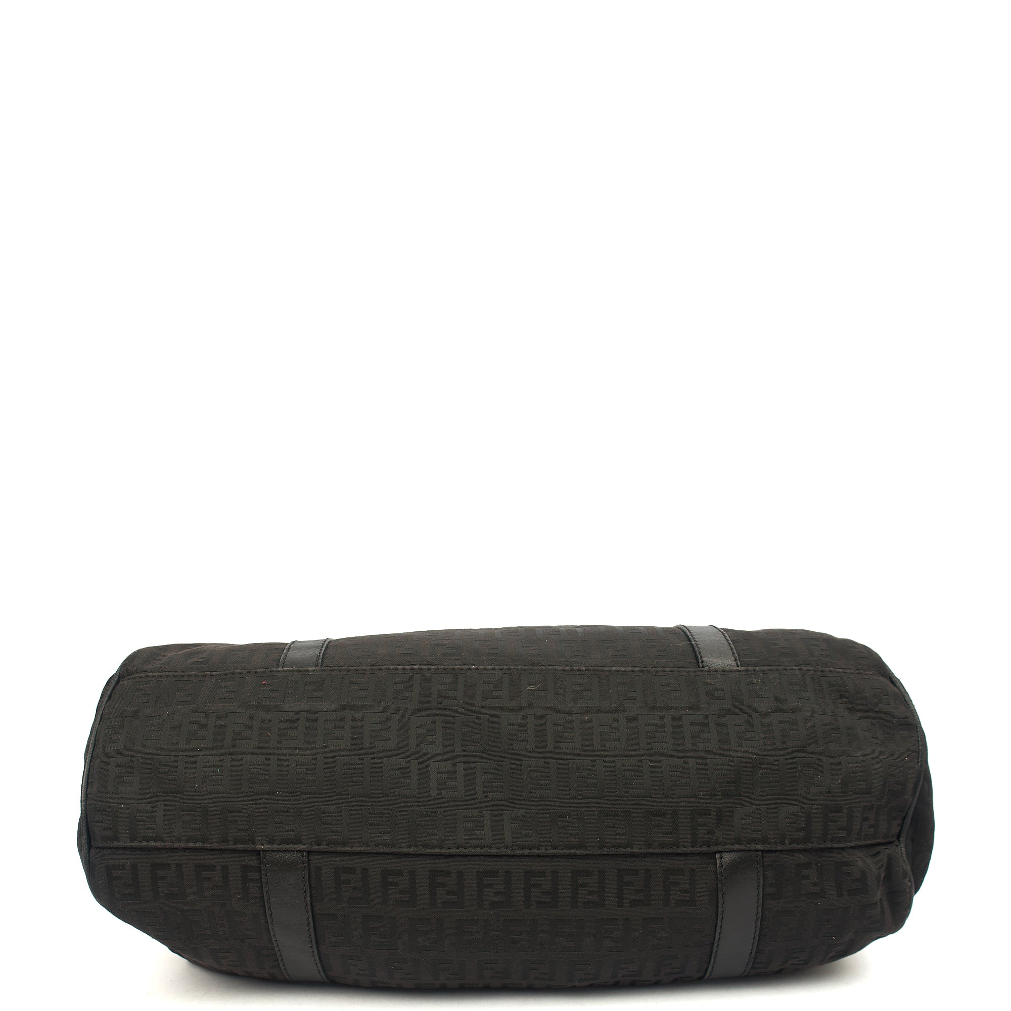 Fendi Shoulder Bag Zucca Tote in Black, Fabric — Top View