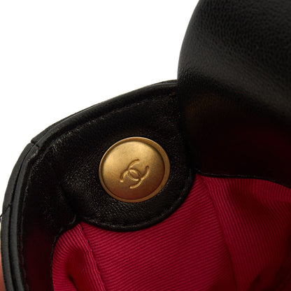 Chanel Cross Body Round Crossbody in Black, Lambskin Leather — Alternate View 8