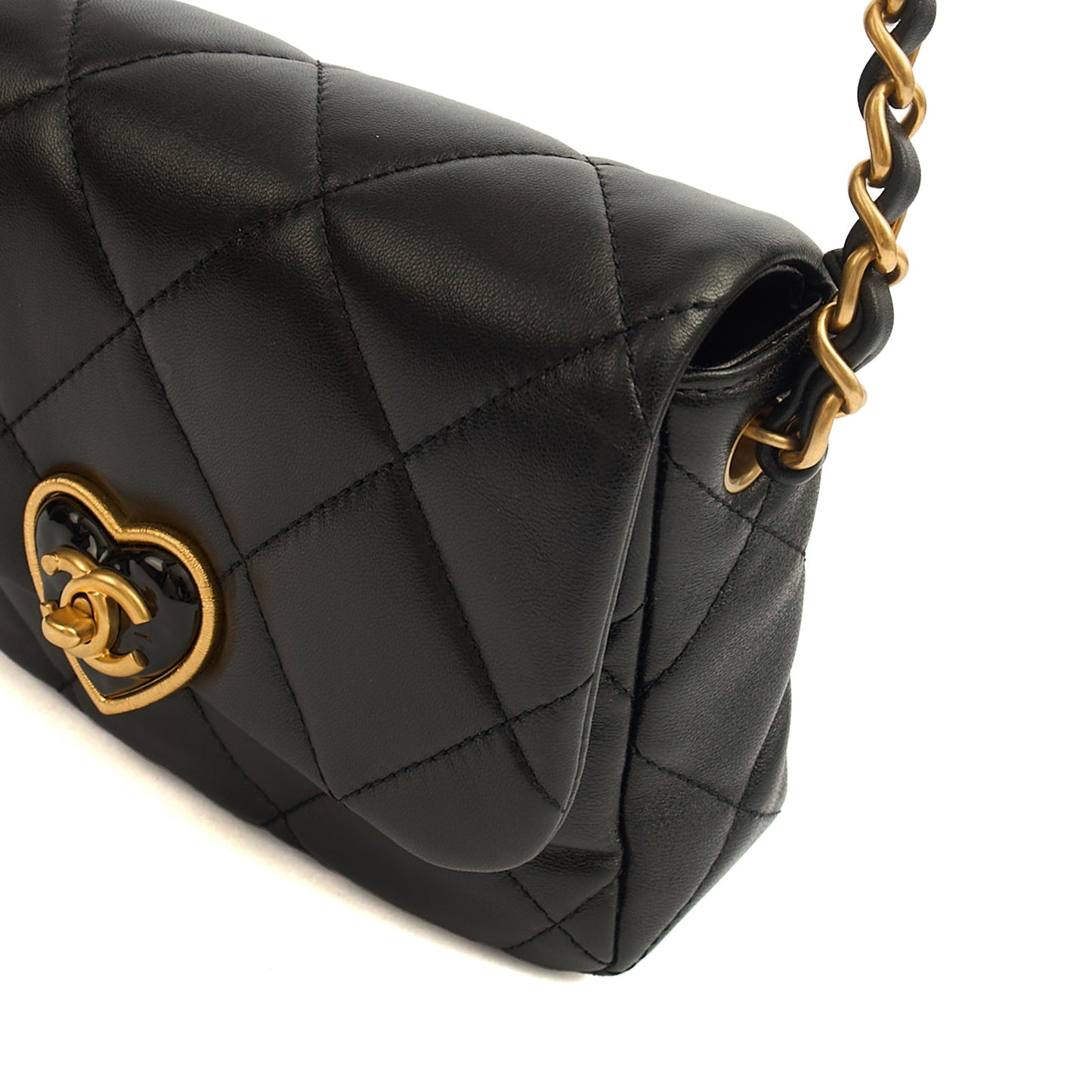Chanel Cross Body Round Crossbody in Black, Lambskin Leather — Alternate View 7