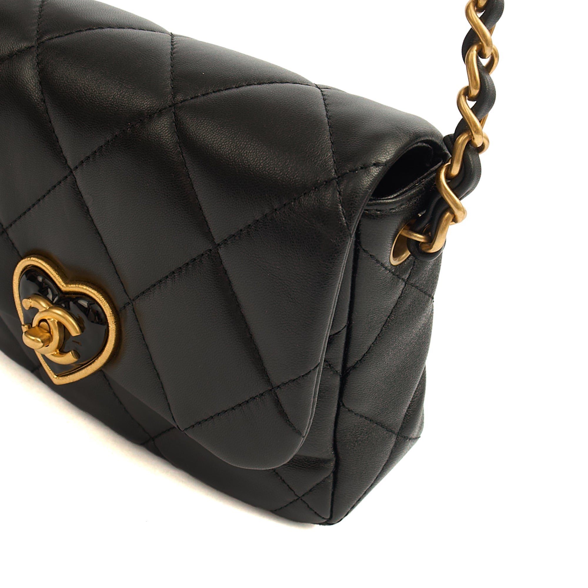 Chanel Cross Body Round Crossbody in Black, Lambskin Leather — Alternate View 7