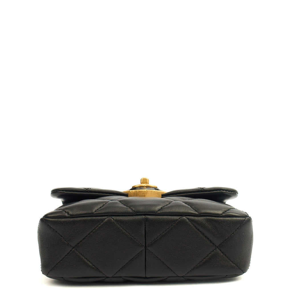 Chanel Cross Body Round Crossbody in Black, Lambskin Leather — Detail View