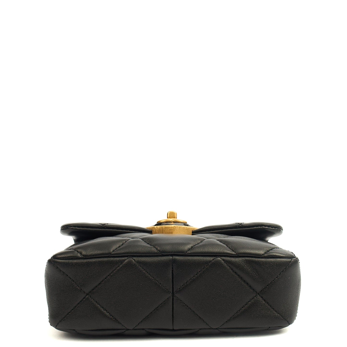 Chanel Cross Body Round Crossbody in Black, Lambskin Leather — Detail View