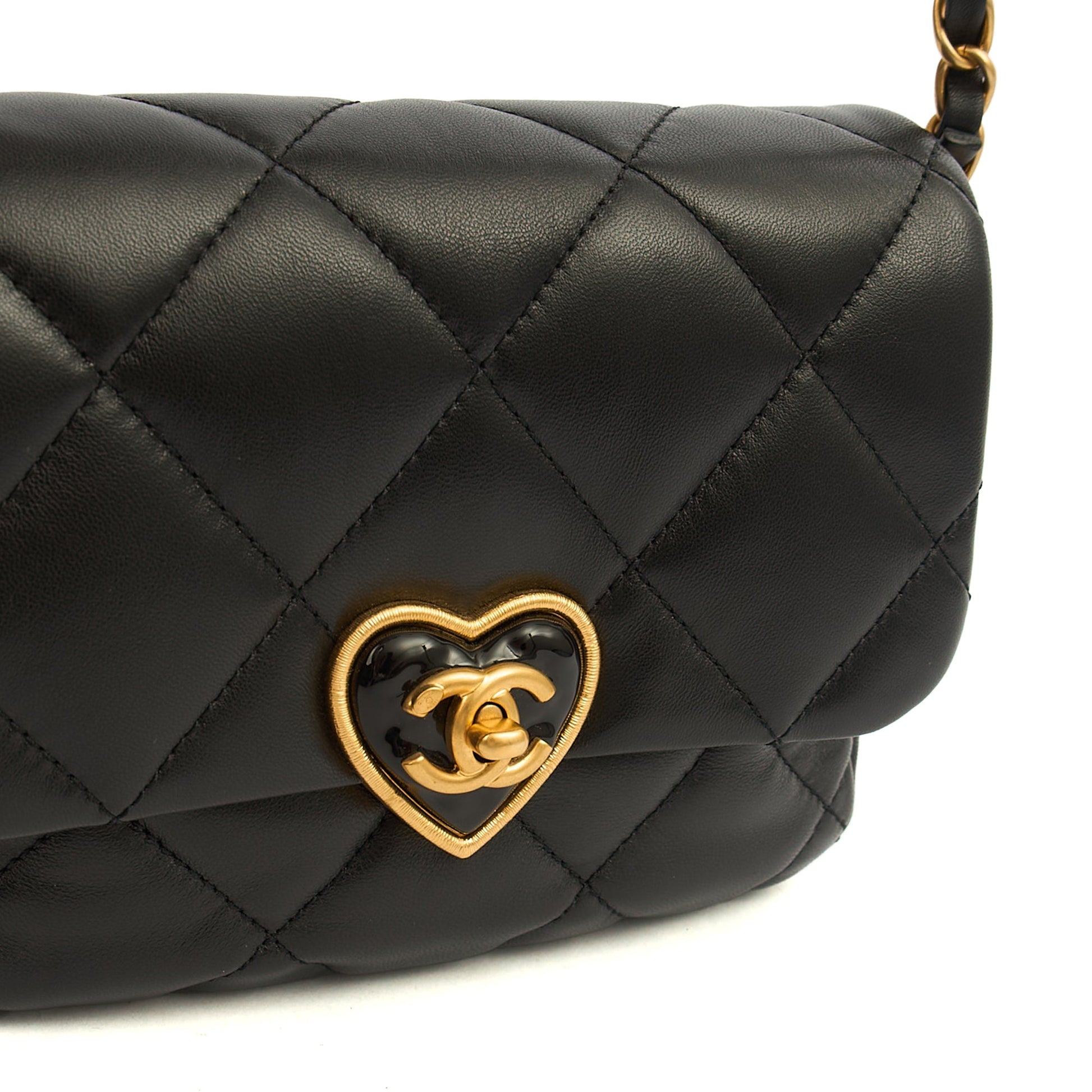 Chanel Cross Body Round Crossbody in Black, Lambskin Leather — Lifestyle View