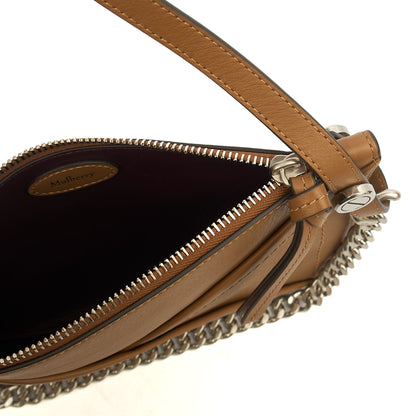 Mulberry Shoulder Bag M Zipped Pouch in Brown, Leather — Detail View