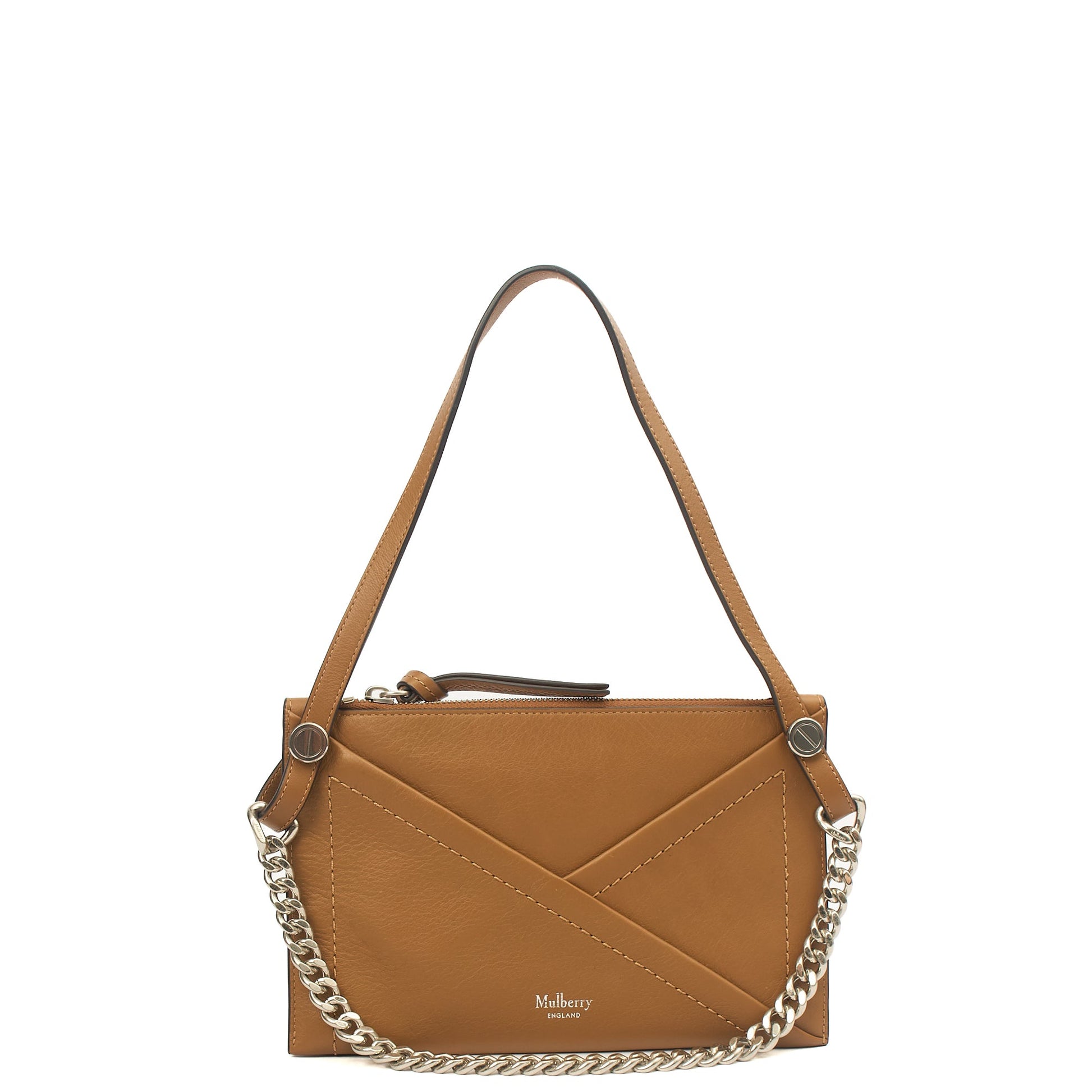 Mulberry Shoulder Bag M Zipped Pouch in Brown, Leather — Alternate View 13