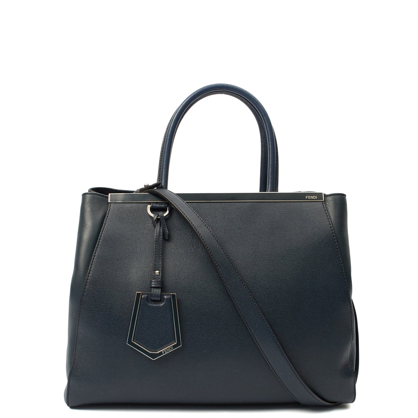 Fendi Tote 2Jour - Medium  in Blue, Leather — Alternate View 8