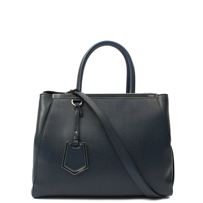 Fendi Tote 2Jour - Medium  in Blue, Leather — Alternate View 8