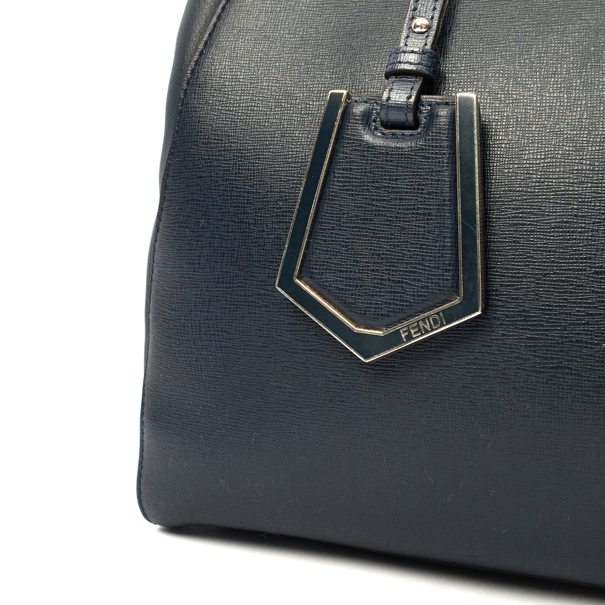 Fendi Tote 2Jour - Medium  in Blue, Leather — Lifestyle View