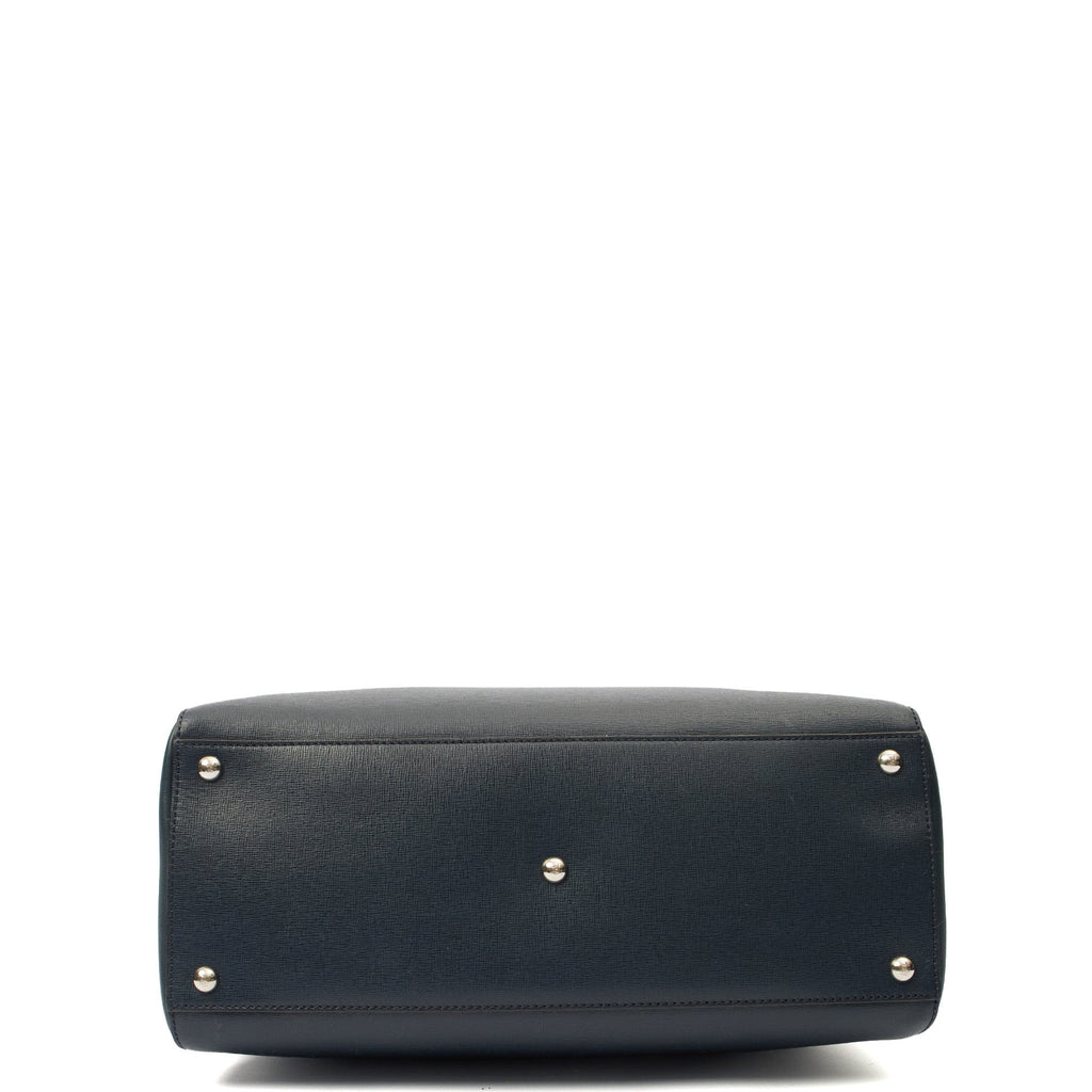 Fendi Tote 2Jour - Medium  in Blue, Leather — Top View