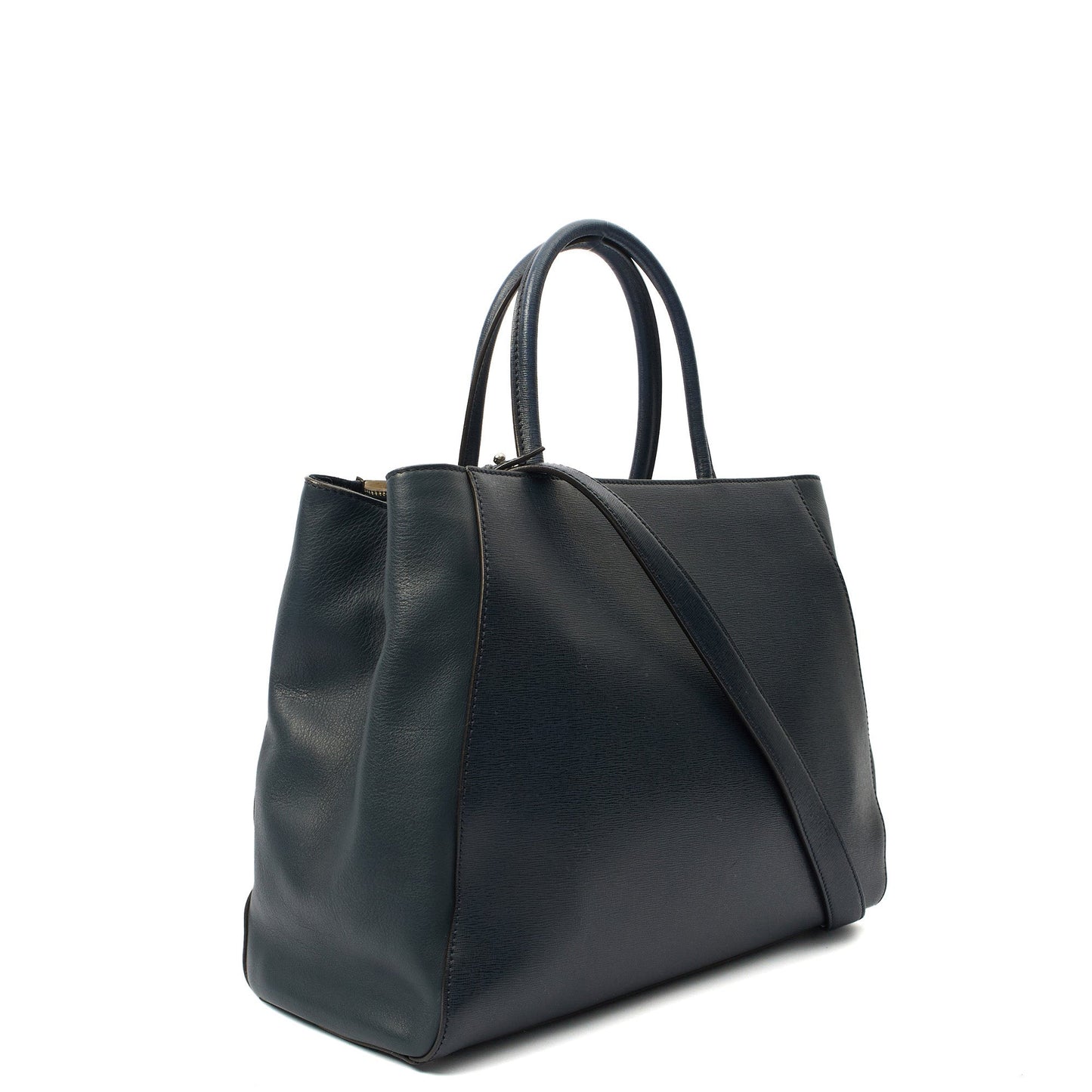 Fendi Tote 2Jour - Medium  in Blue, Leather — Side View