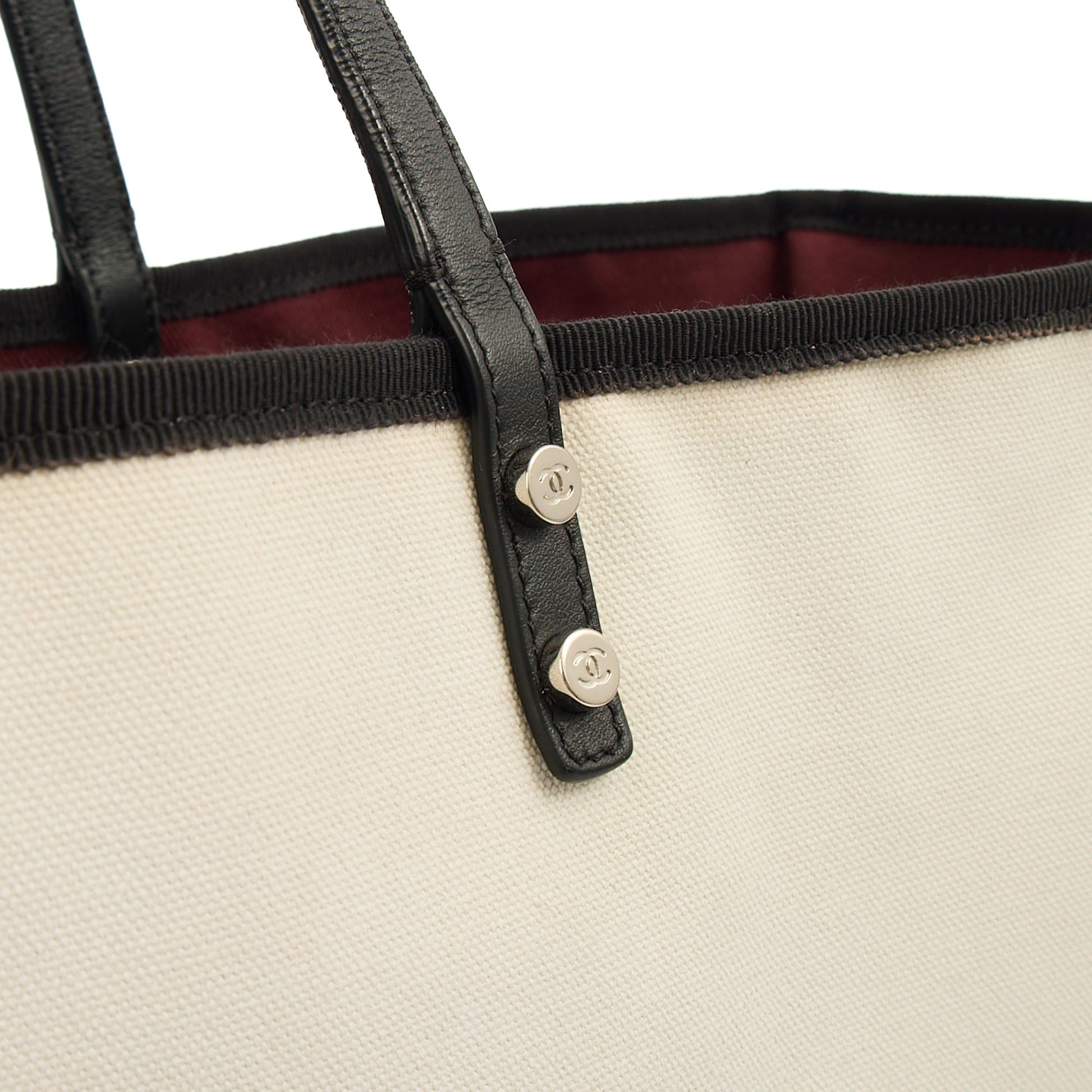 Chanel Tote Ladies First Shopping Tote in White, Canvas — Alternate View 11