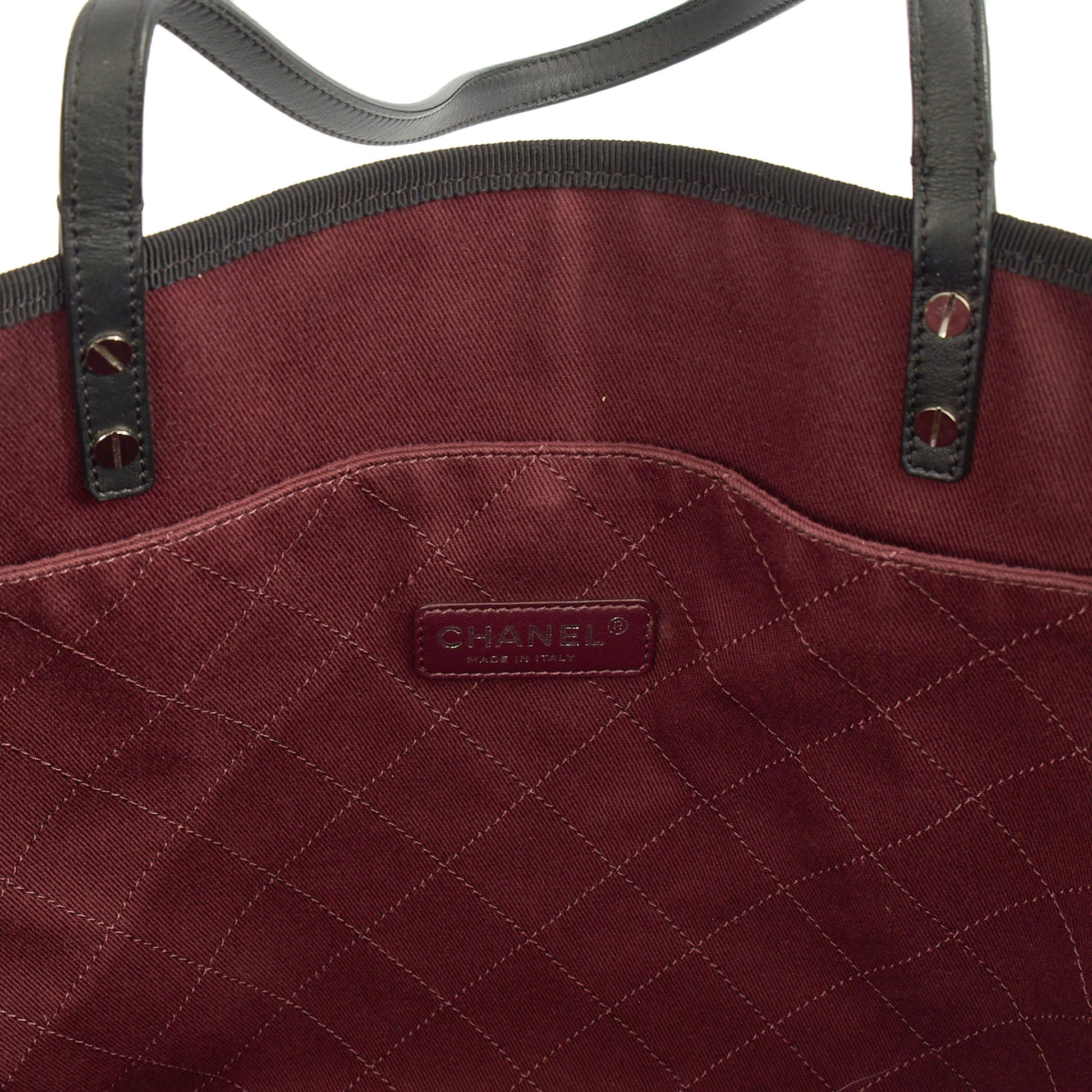 Chanel Tote Ladies First Shopping Tote in White, Canvas — Alternate View 12