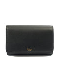 Mulberry Wallet Continental Wallet  in Black, Calfskin Leather — Front View