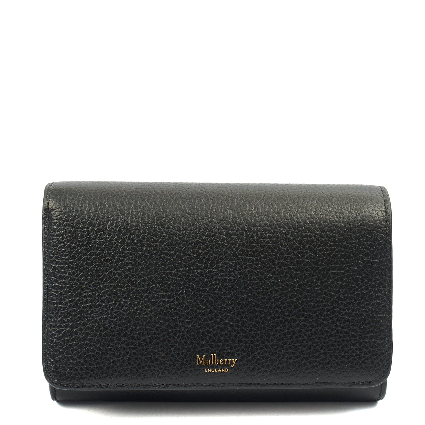 Mulberry Wallet Continental Wallet  in Black, Calfskin Leather — Front View