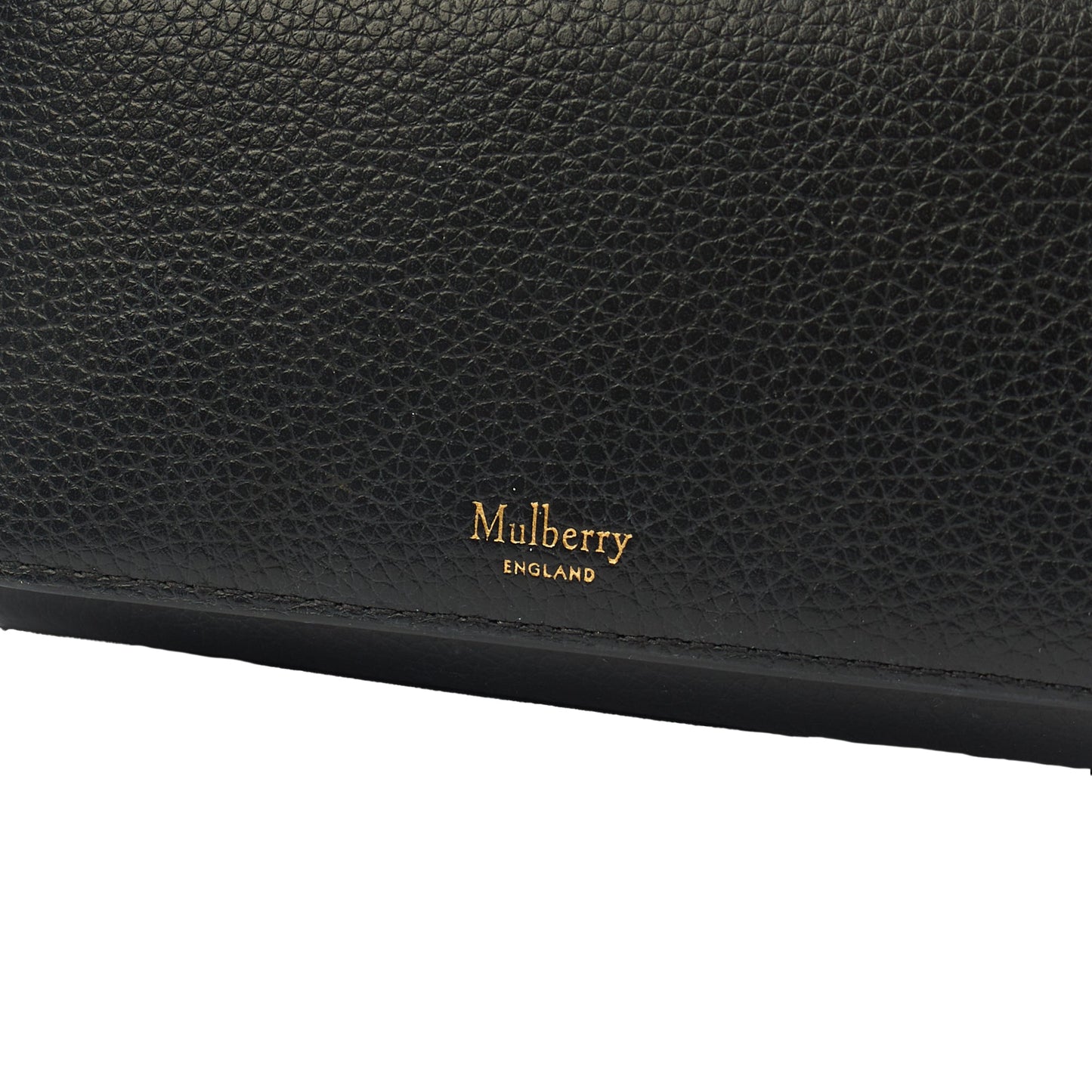 Mulberry Wallet Continental Wallet  in Black, Calfskin Leather — Detail View