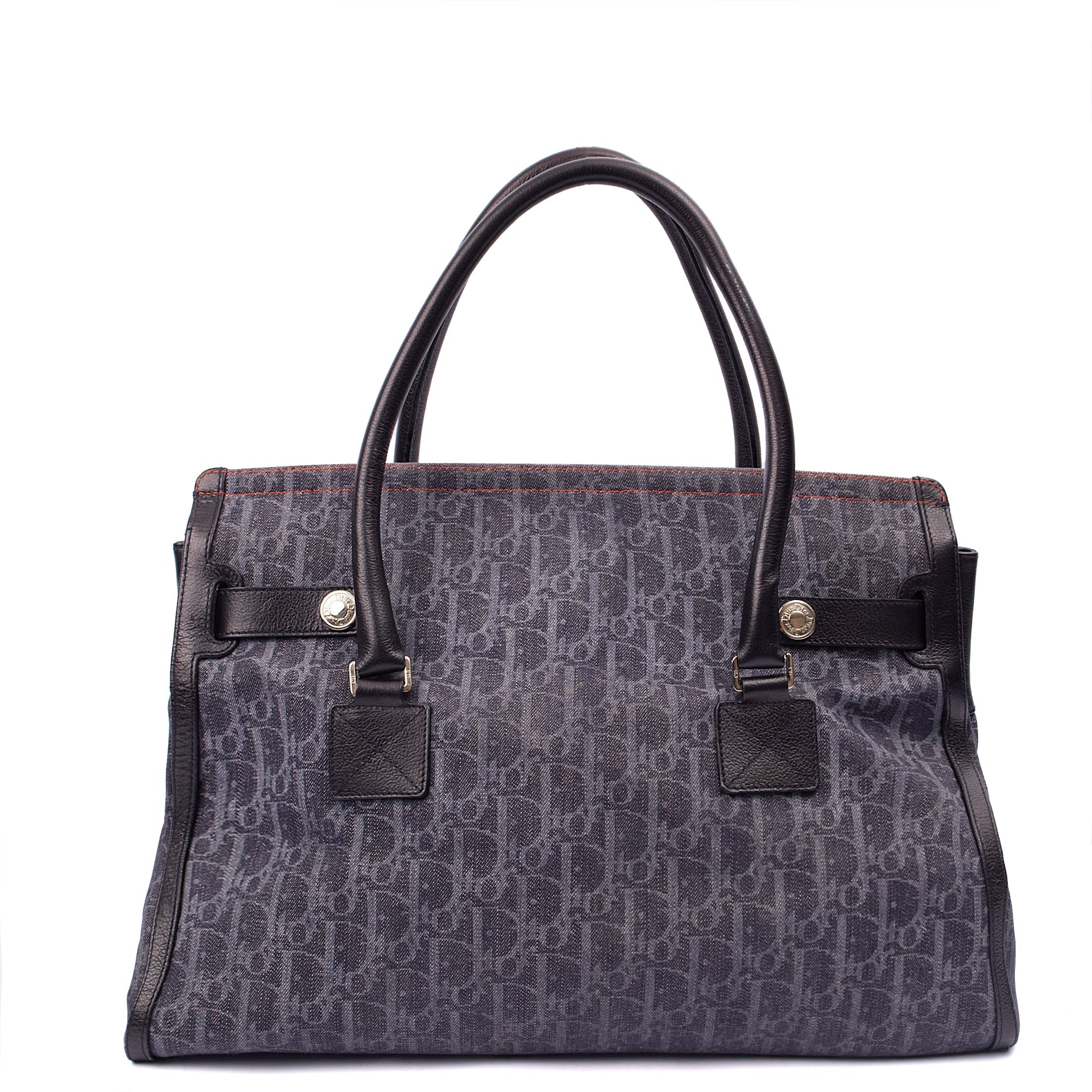 Christian Dior Tote Flight East West in Blue, Oblique Jacquard Canvas — Alternate View 17
