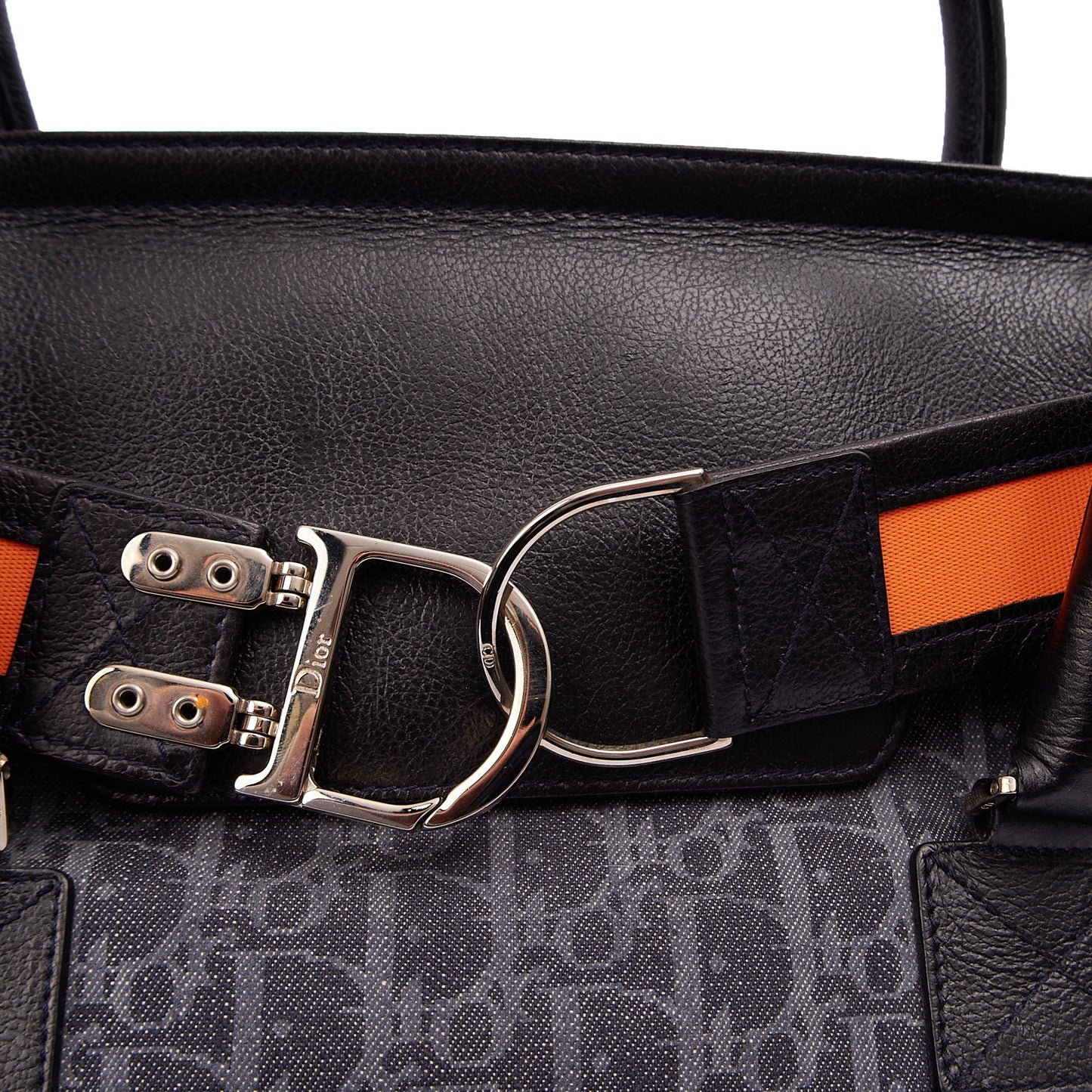 Christian Dior Tote Flight East West in Blue, Oblique Jacquard Canvas — Alternate View 20