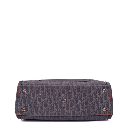 Christian Dior Tote Flight East West in Blue, Oblique Jacquard Canvas — Top View