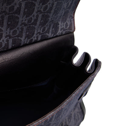 Christian Dior Tote Flight East West in Blue, Oblique Jacquard Canvas — Alternate View 14