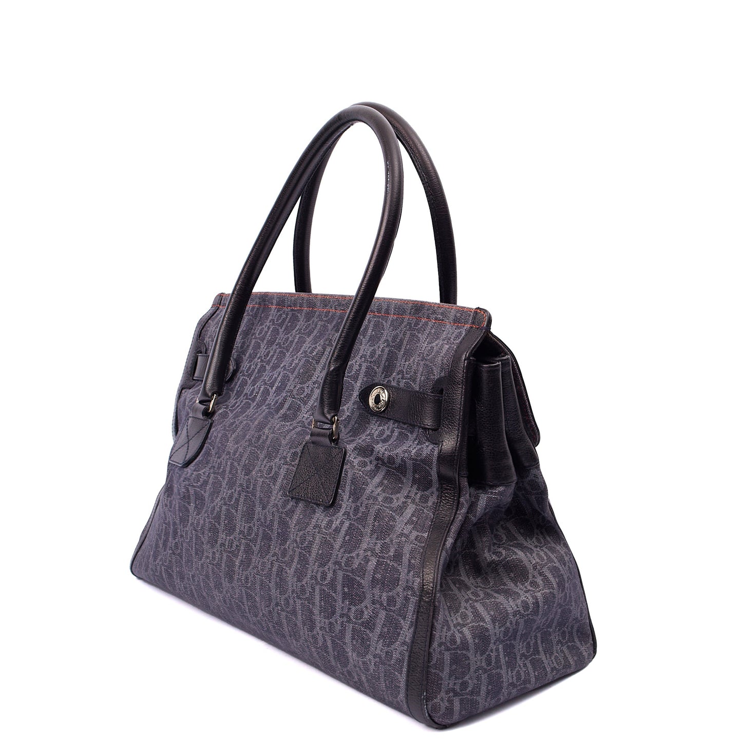 Christian Dior Tote Flight East West in Blue, Oblique Jacquard Canvas — Alternate View 16