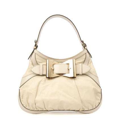 Gucci Tote Hobo in White, Leather — Front View