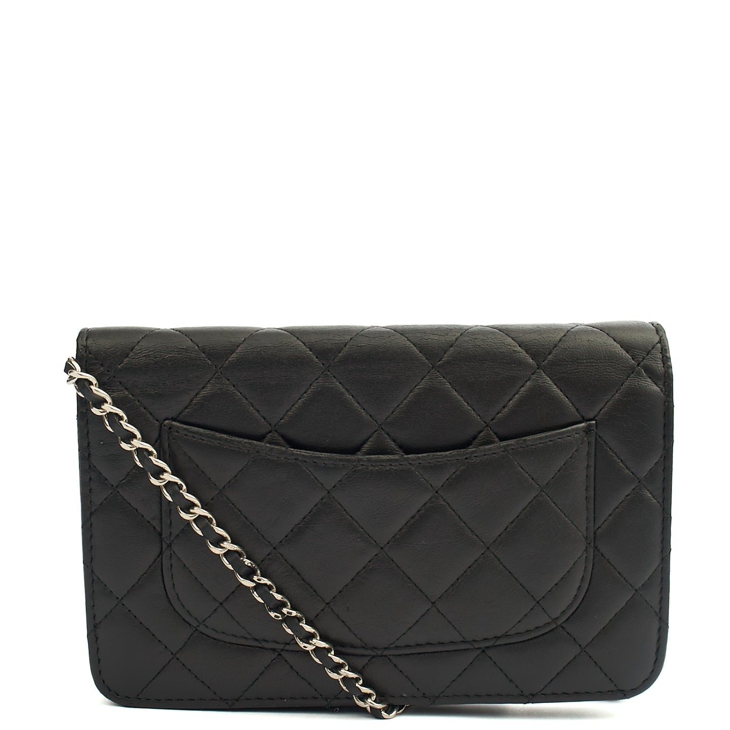 Chanel Cross Body Wallet on Chain in Black, Lambskin Leather — Alternate View 19