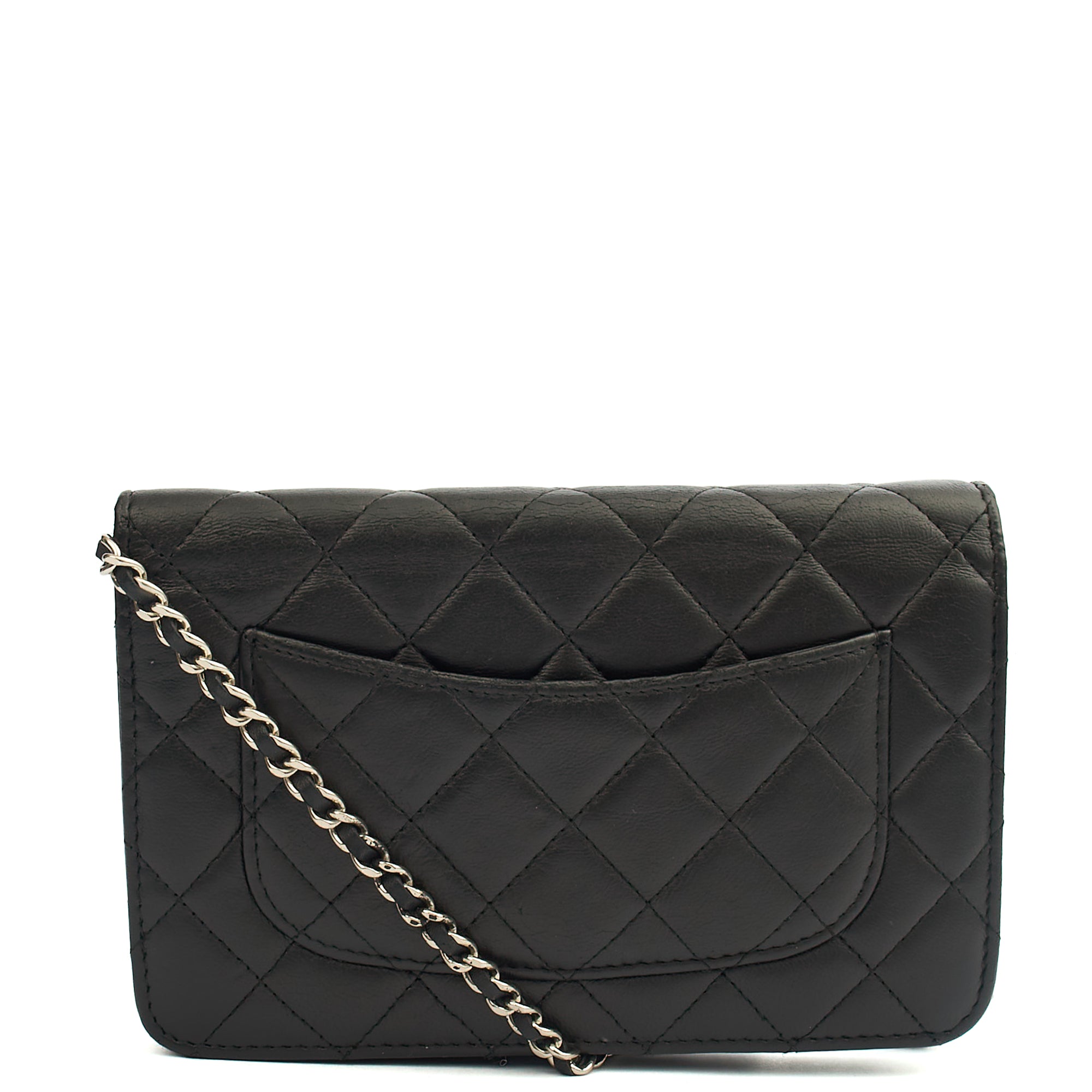 Chanel Cross Body Wallet on Chain in Black, Lambskin Leather — Alternate View 11