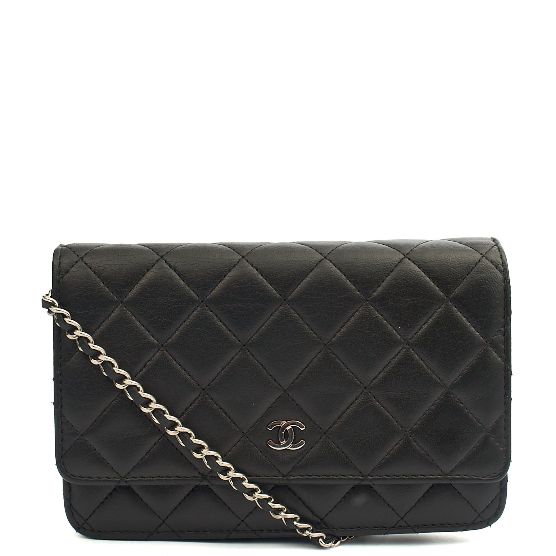 Chanel Cross Body Wallet on Chain in Black, Lambskin Leather — Alternate View 9