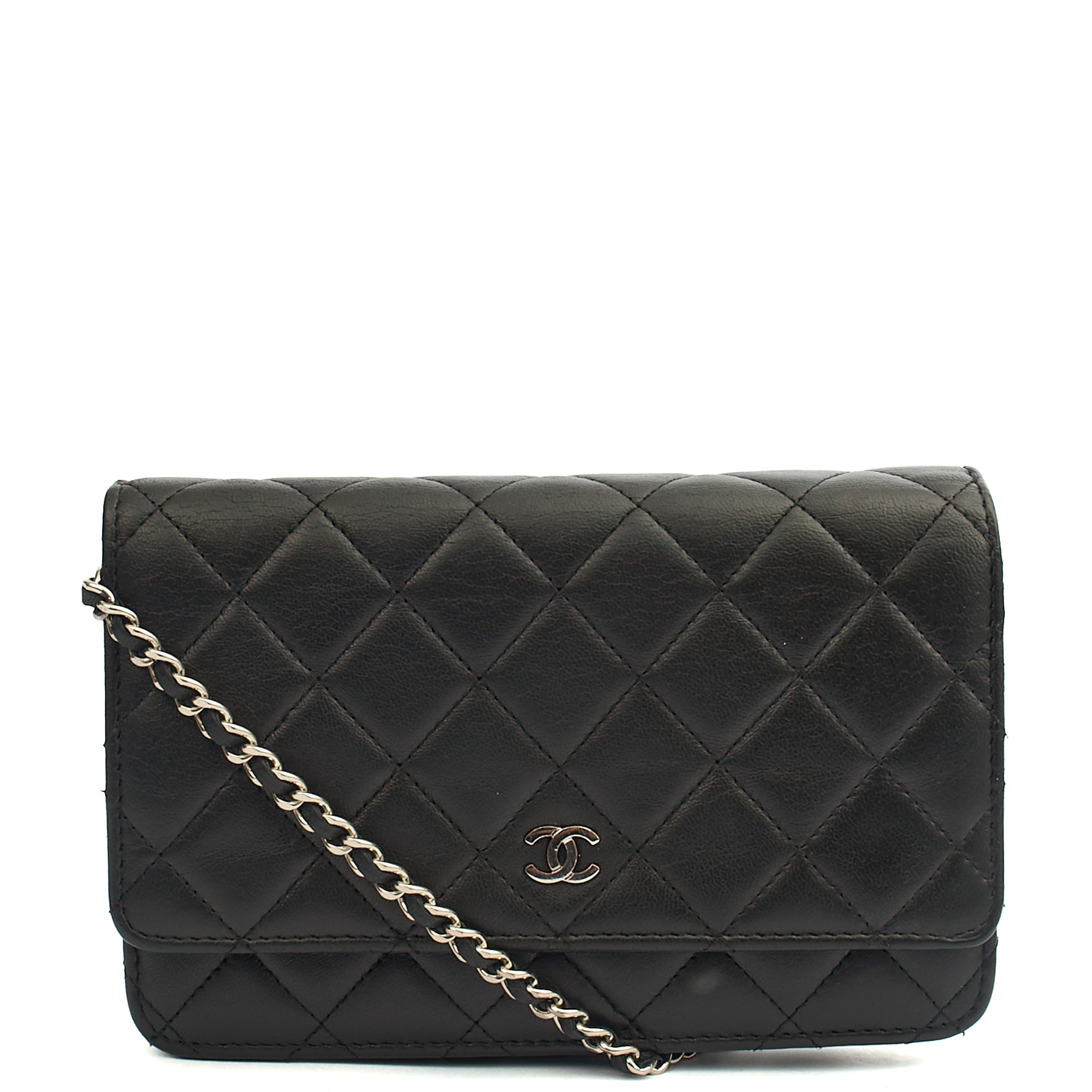 Chanel Cross Body Wallet on Chain in Black, Lambskin Leather — Alternate View 17