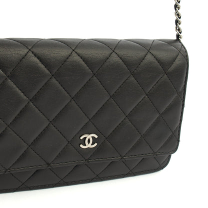 Chanel Cross Body Wallet on Chain in Black, Lambskin Leather — Alternate View 14