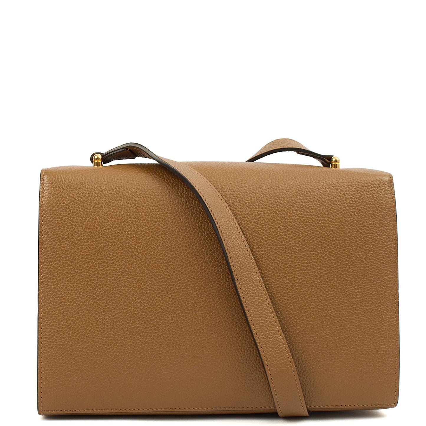 Gucci Cross Body Zumi Shoulder Bag in Brown, Leather — Top View