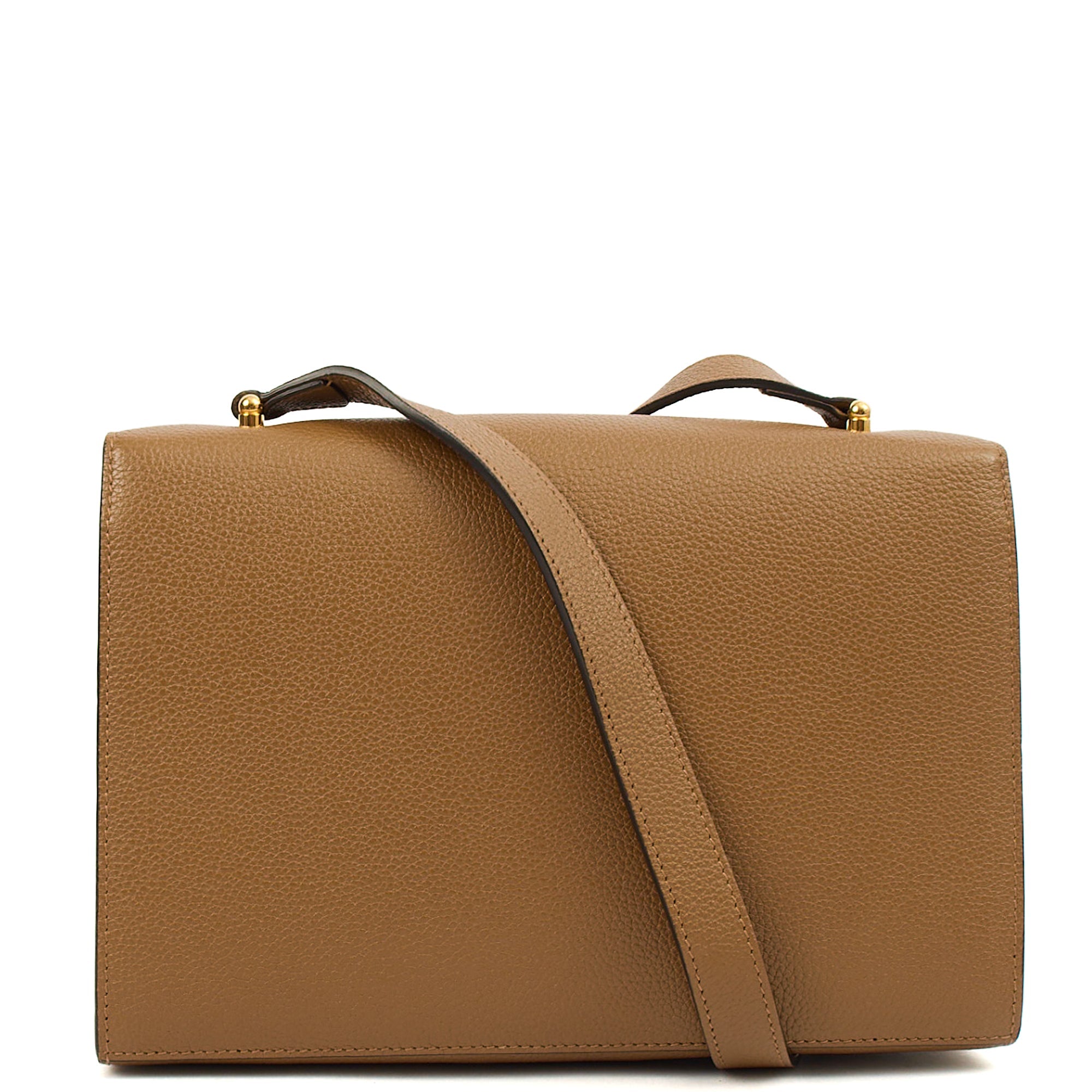 Gucci Cross Body Zumi Shoulder Bag in Brown, Leather — Top View