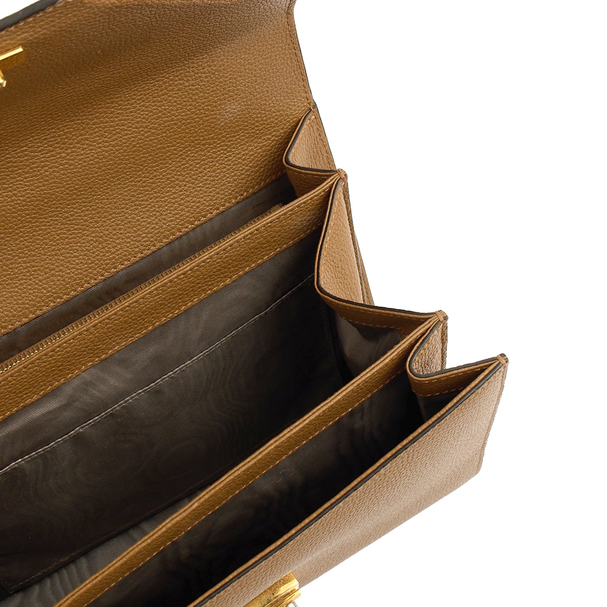 Gucci Cross Body Zumi Shoulder Bag in Brown, Leather — Alternate View 7