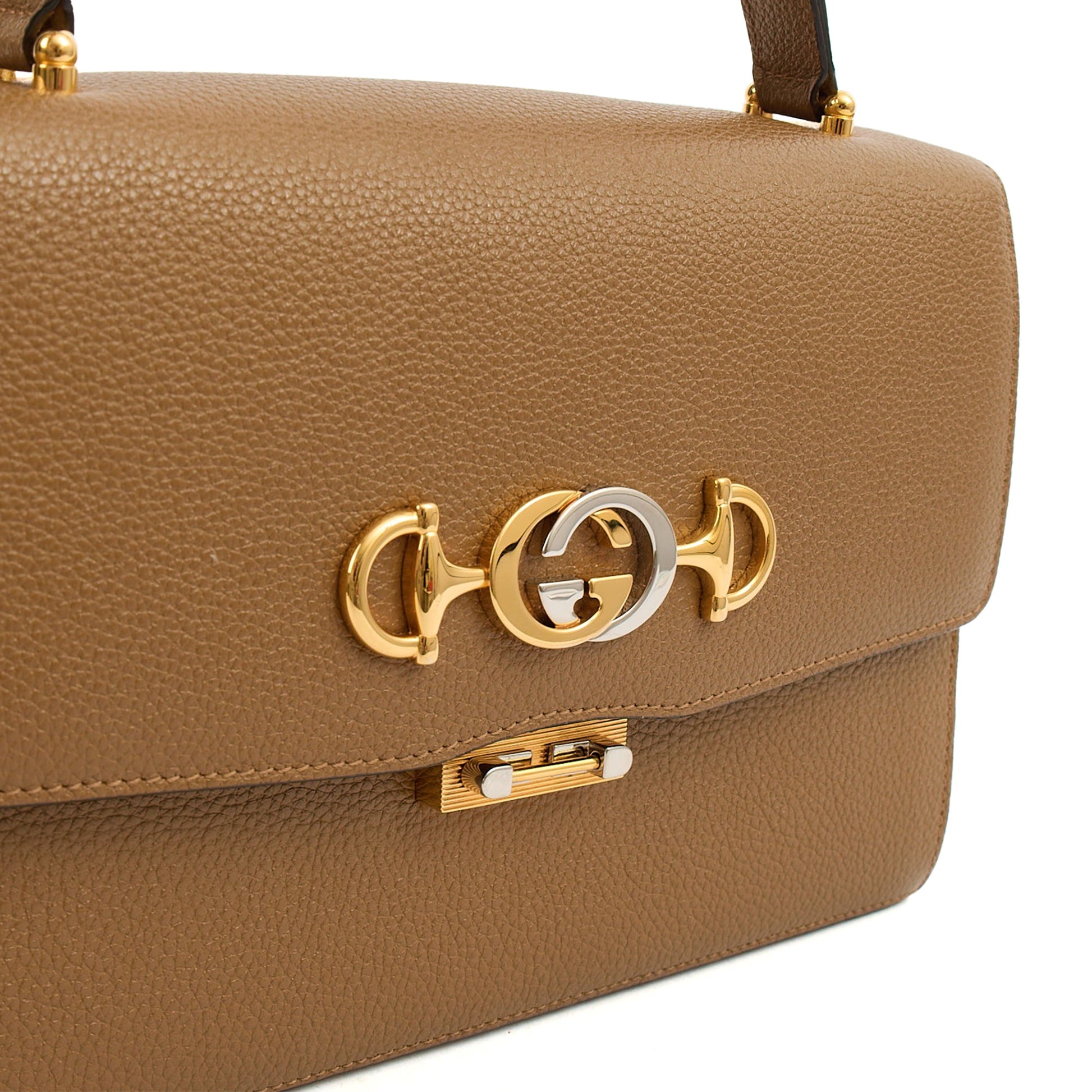 Gucci Cross Body Zumi Shoulder Bag in Brown, Leather — Lifestyle View