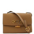 Gucci Cross Body Zumi Shoulder Bag in Brown, Leather — Front View