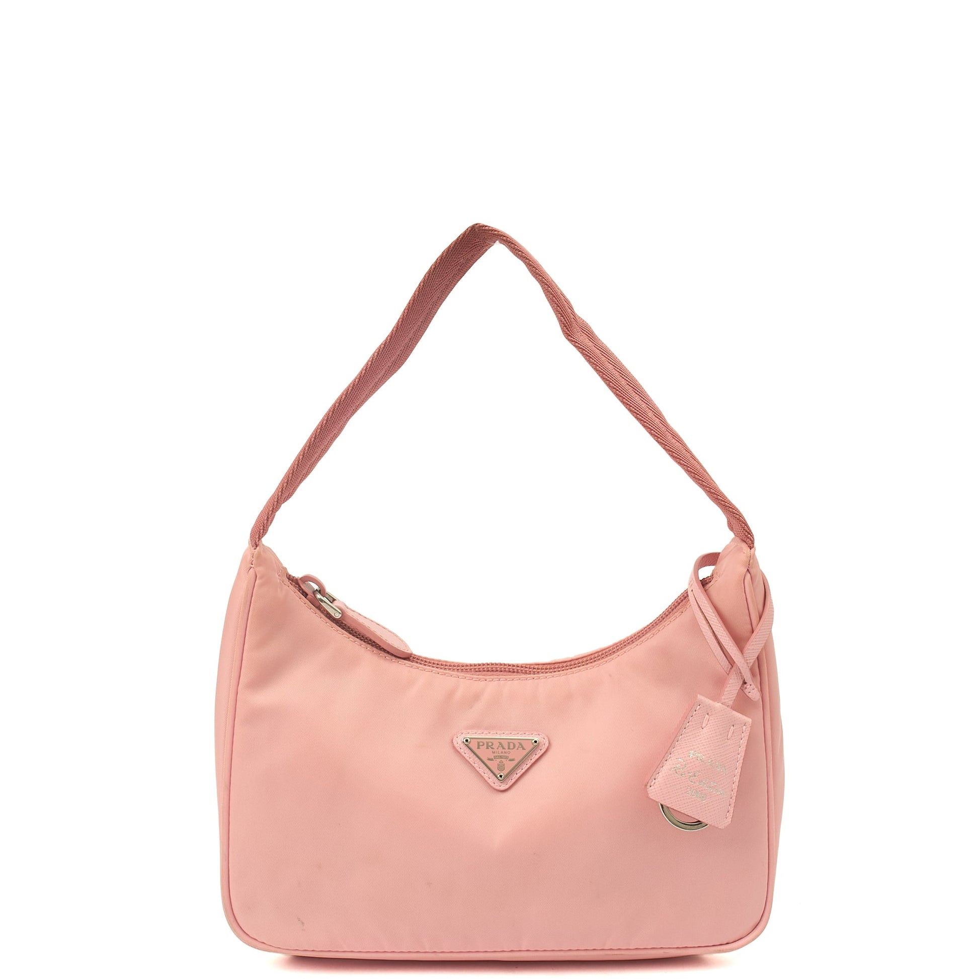 Prada Mini Bag Re-edition 2000 Nylon Mini Bag in Pink, Nylon — Front View