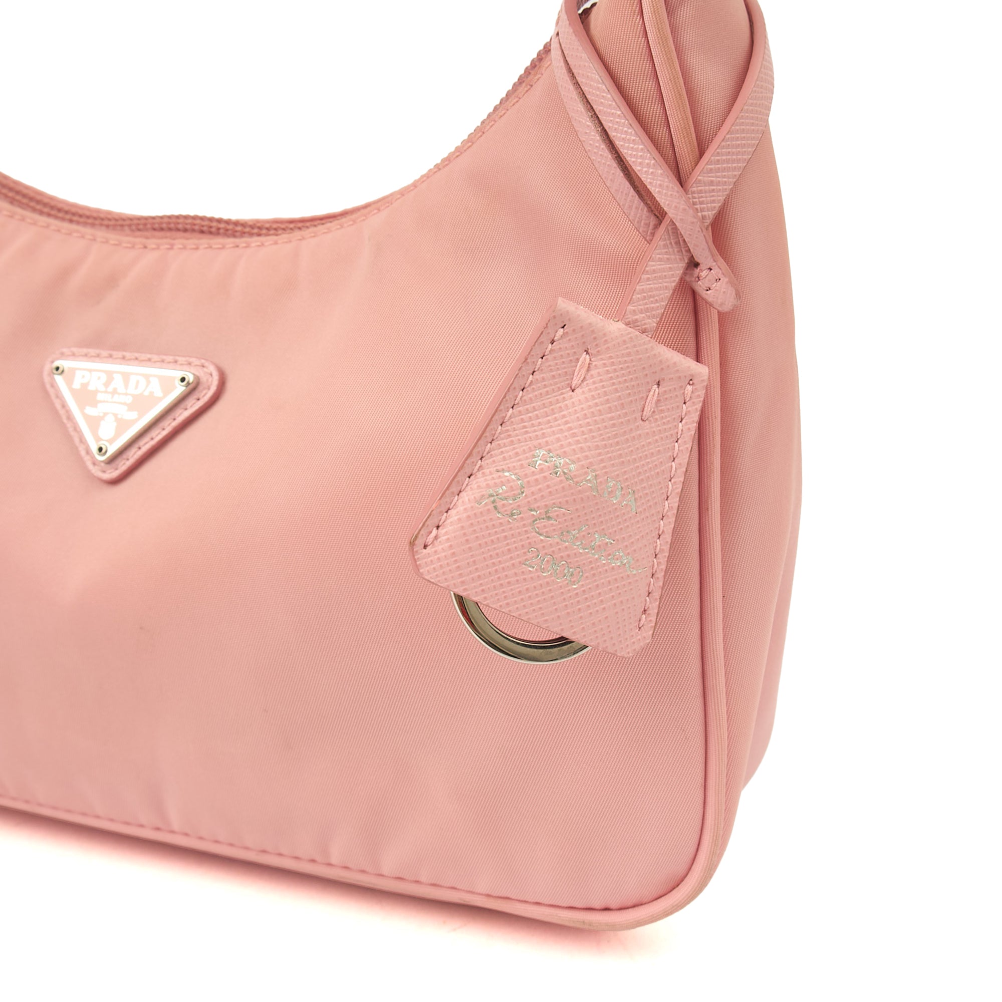 Prada Mini Bag Re-edition 2000 Nylon Mini Bag in Pink, Nylon — Alternate View 20