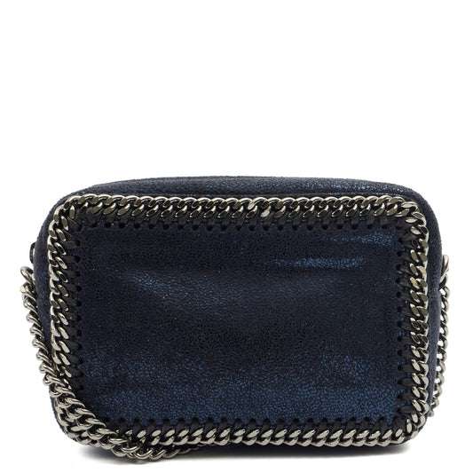 Stella McCartney Cross Body Falabella Crossbody in Metallic, Vegan Leather — Front View