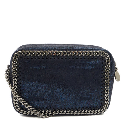 Stella McCartney Cross Body Falabella Crossbody in Metallic, Vegan Leather — Top View