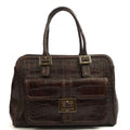 Anya Hindmarch Shoulder Bag Shoulder Bag in Brown, Exotic Effect Leather — Front View