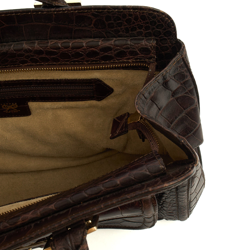 Anya Hindmarch Shoulder Bag Shoulder Bag in Brown, Exotic Effect Leather — Alternate View 12