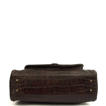 Anya Hindmarch Shoulder Bag Shoulder Bag in Brown, Exotic Effect Leather — Alternate View 11