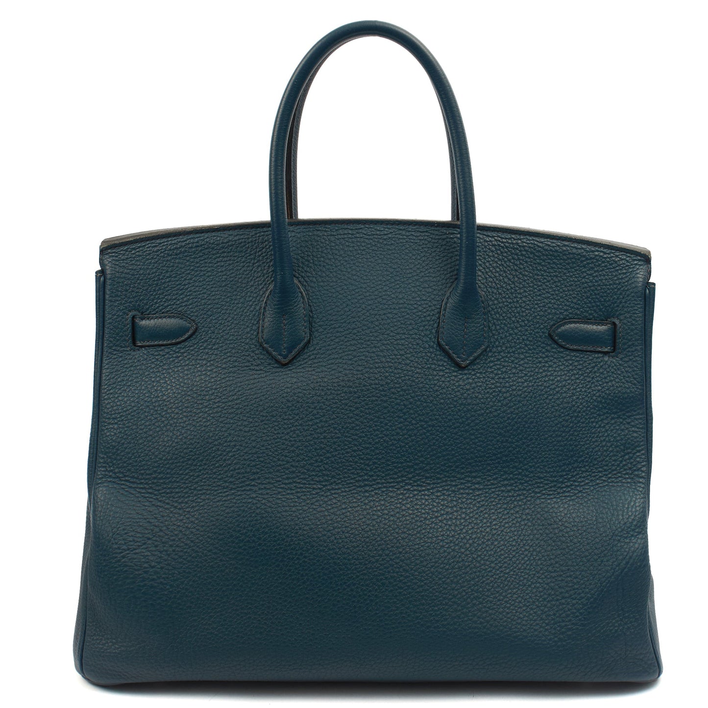 Hermes Top Handle Birkin 35 in Bleu De Prussee, Togo Leather — Alternate View 14