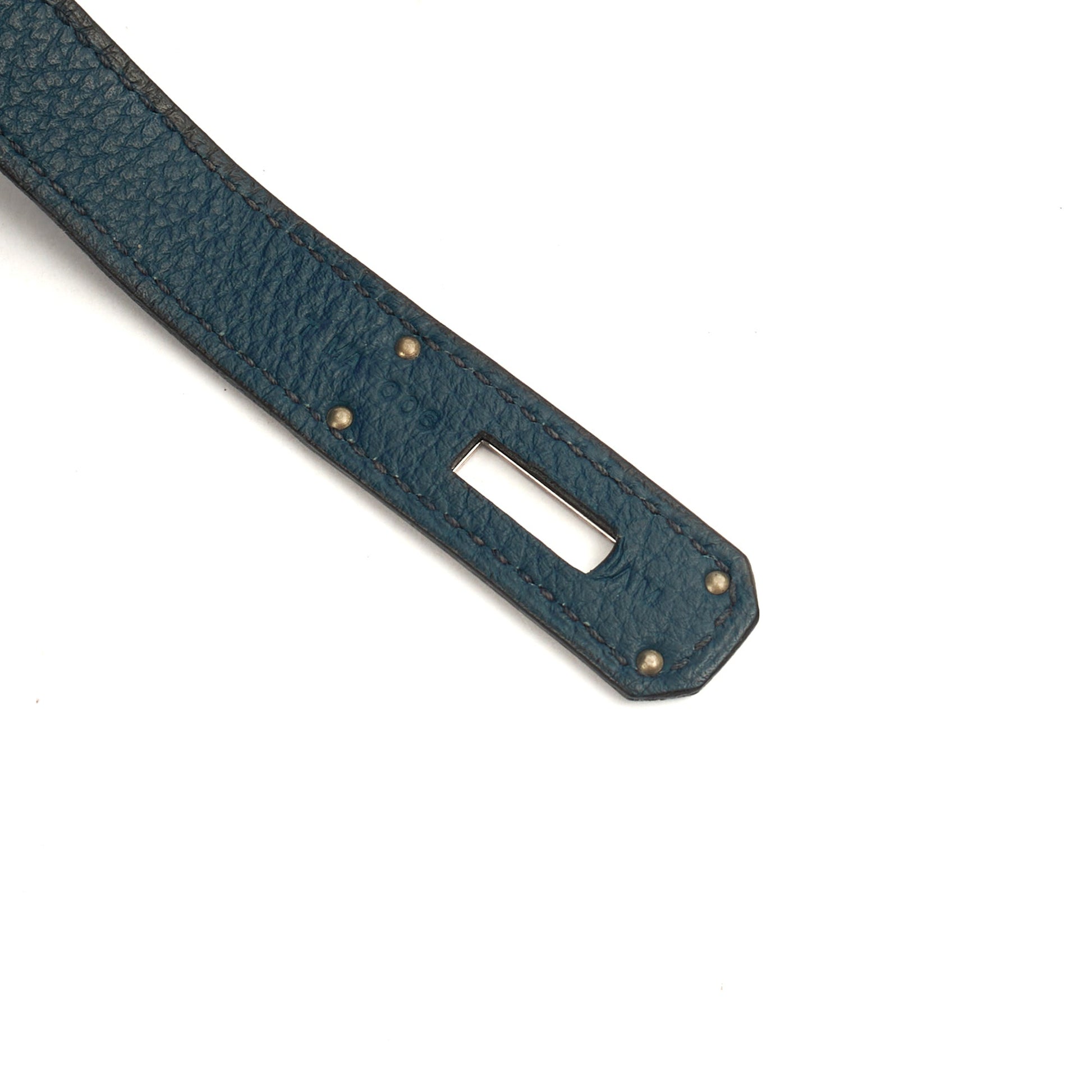 Hermes Top Handle Birkin 35 in Bleu De Prussee, Togo Leather — Alternate View 32