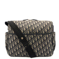 Christian Dior Baby Change Bag in Blue, Dior Oblique Embroidery — Front View