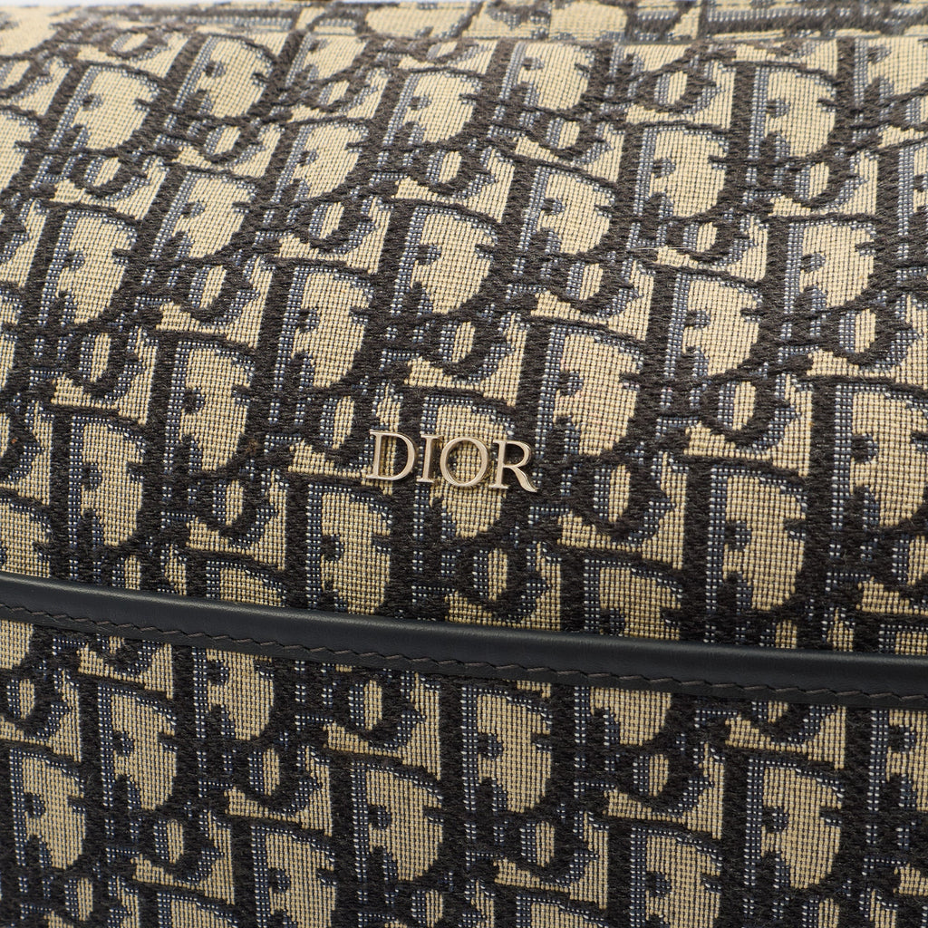 Christian Dior Baby Change Bag in Blue, Dior Oblique Embroidery — Lifestyle View