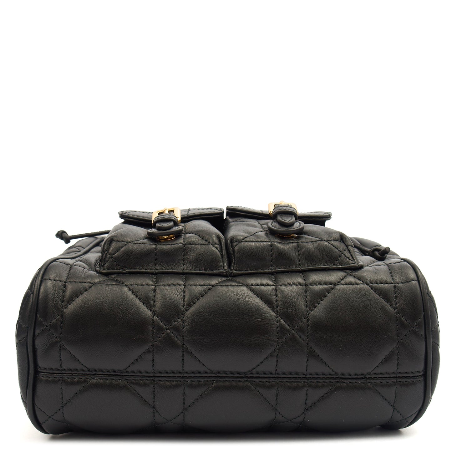 Christian Dior Backpack Caro Backpack in Black, Cannage Quilted Lambskin — Alternate View 14