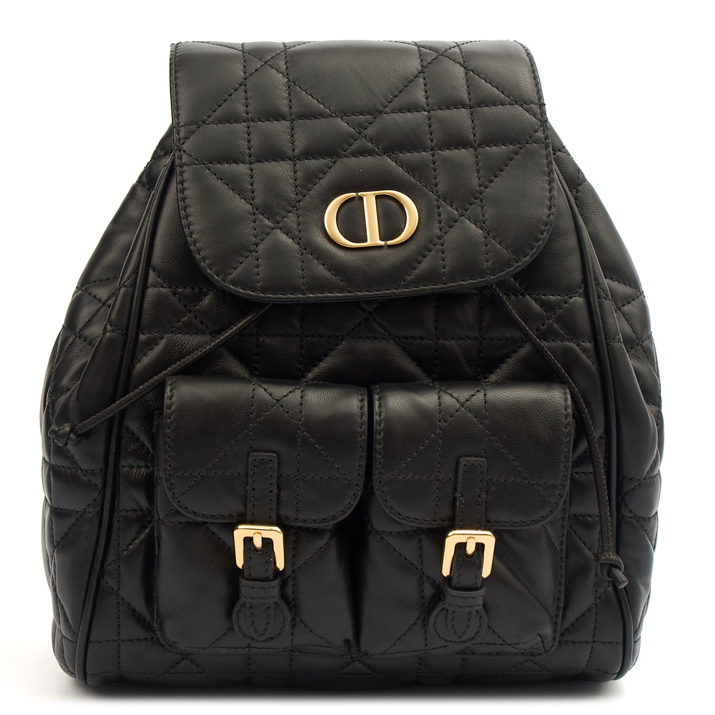 Christian Dior Backpack Caro Backpack in Black, Cannage Quilted Lambskin — Alternate View 15