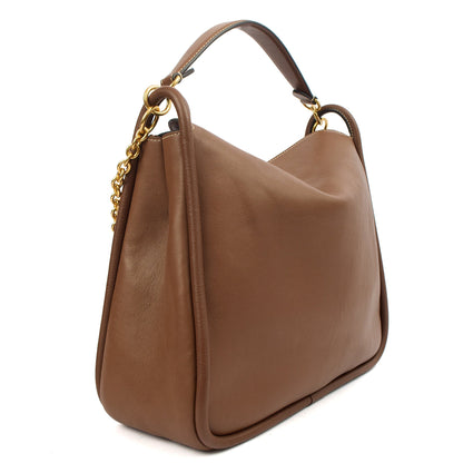 Mulberry Top Handle Leighton in Brown, Calfskin Leather — Back View